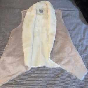 DKNY faux fur vest